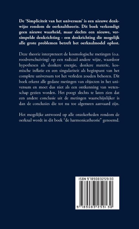 Achterkant van De simpliciteit van het universum