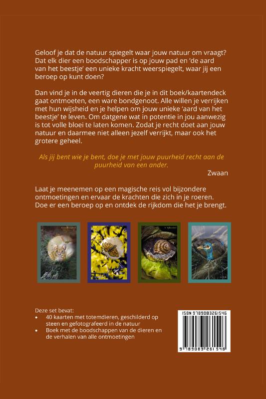 Achterkant van Wijsheid uit het dierenrijk (boek en kaartenset)