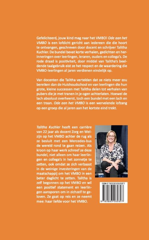 Achterkant van Ode aan het VMBO