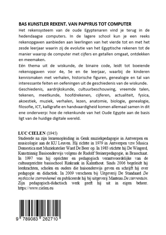 Achterkant van Bas Kunstler rekent