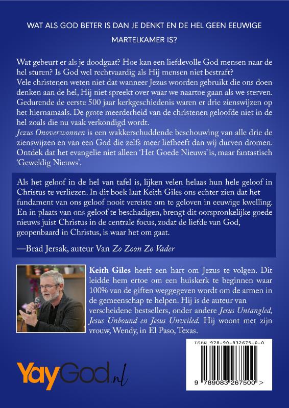 Achterkant van Jezus Onoverwonnen