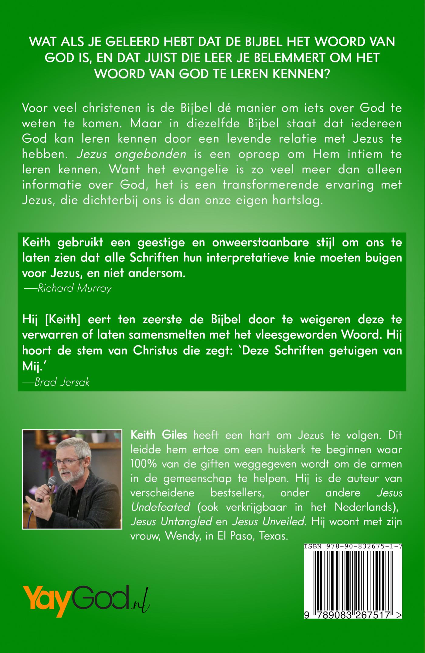 Achterkant van Jezus Ongebonden