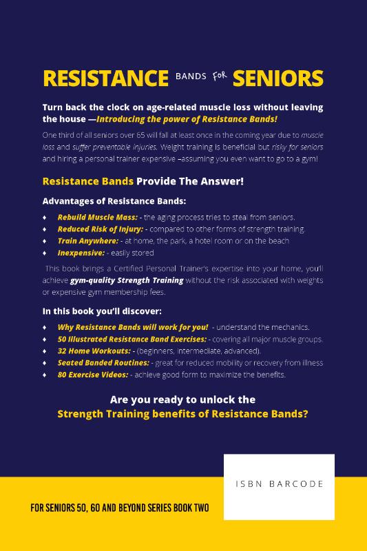 Achterkant van Resistance Bands For Seniors 50, 60 and Beyond