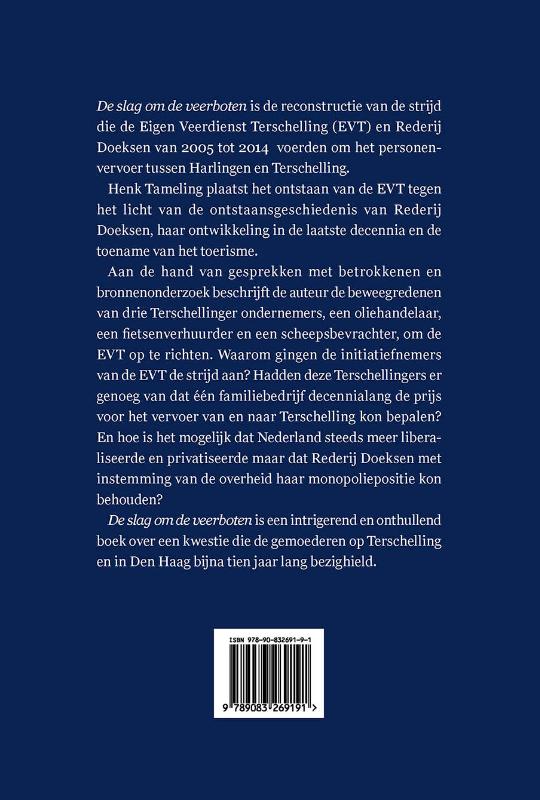 Achterkant van De slag om de veerboten