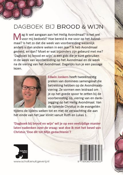 Achterkant van Dagboek bij brood en wijn