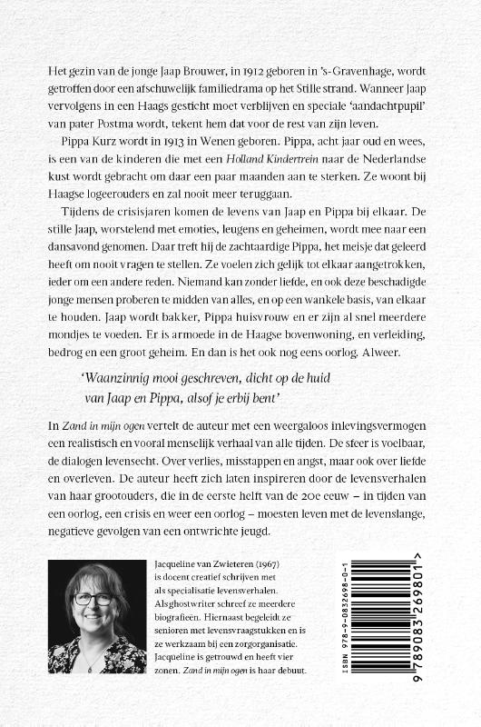 Achterkant van Zand in mijn ogen
