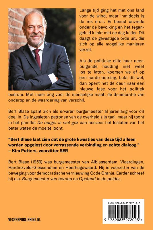 Achterkant van De burger is niet gek