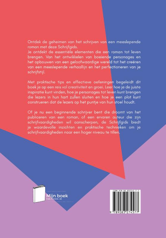 Achterkant van Schrijfgids - Hoe schrijf je een roman?