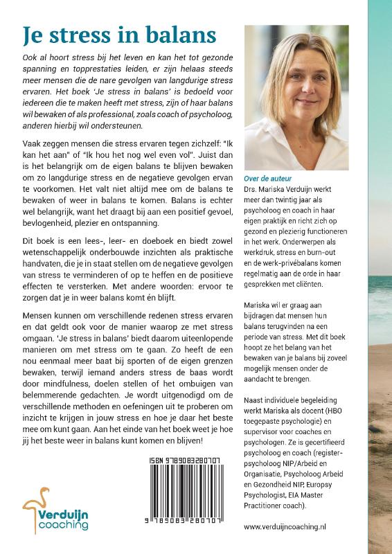 Achterkant van Je stress in balans