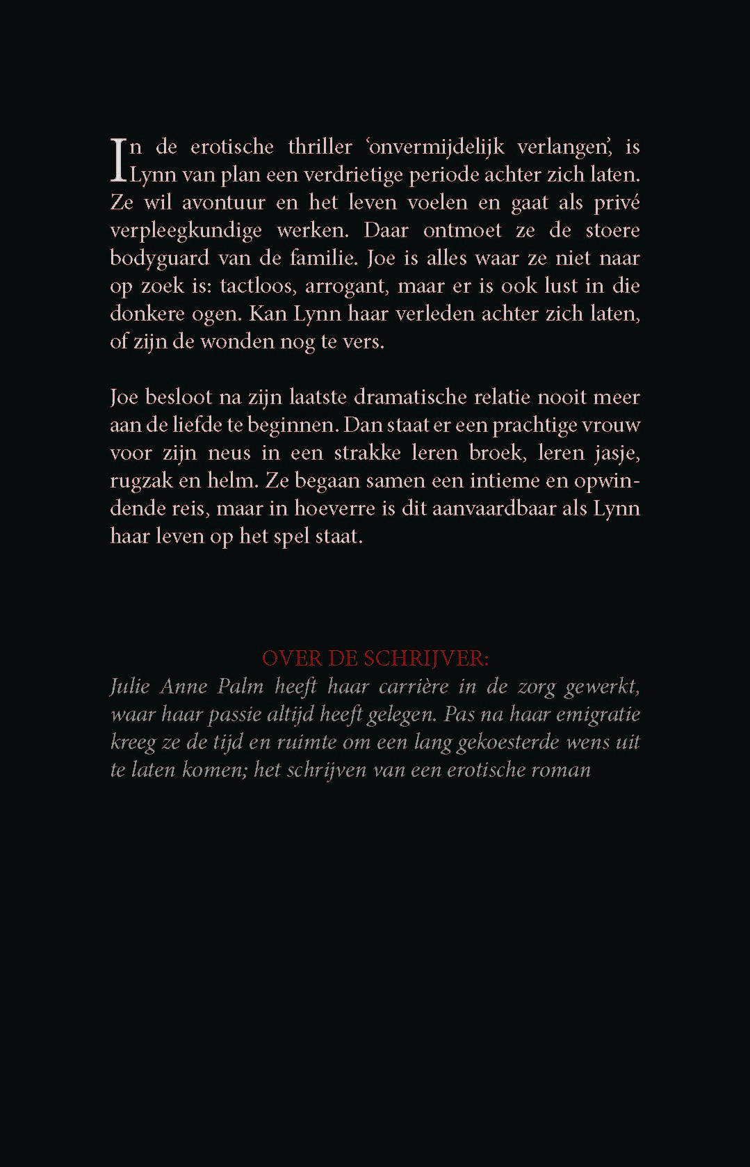 Achterkant van Onvermijdelijk verlangen