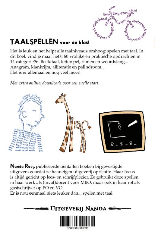 Achterkant van Taalspellen voor de klas!
