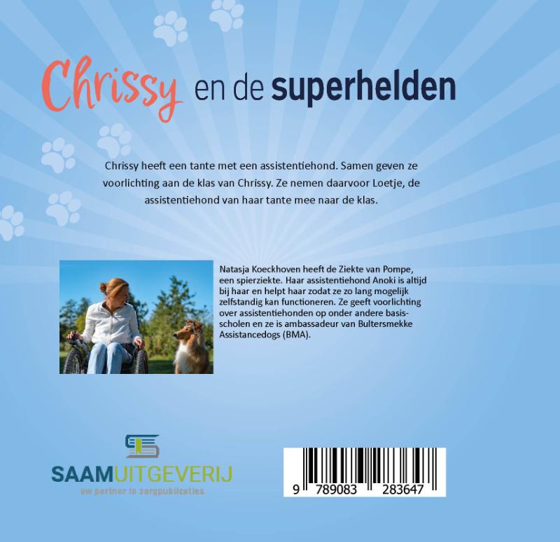 Achterkant van Chrissy en de superhelden
