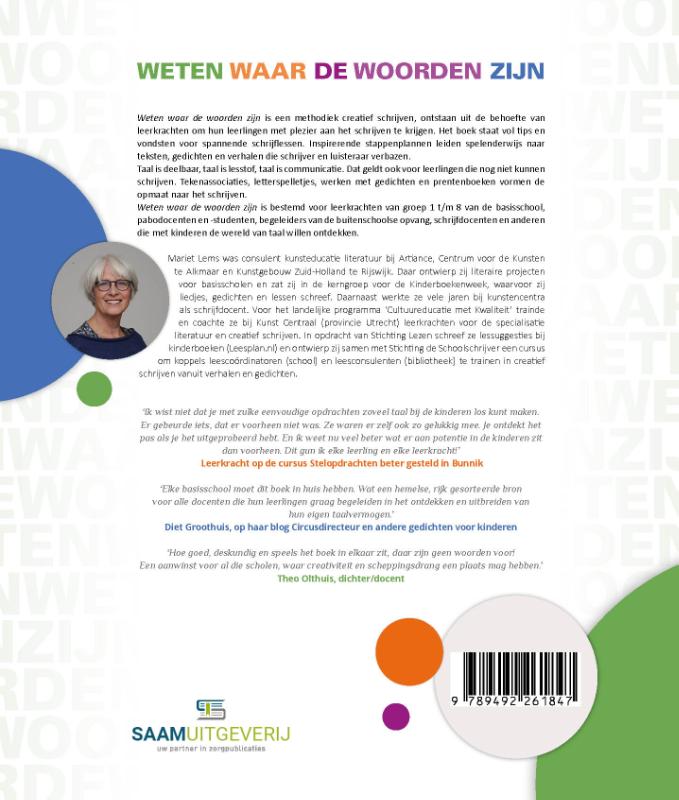 Achterkant van Weten waar de woorden zijn