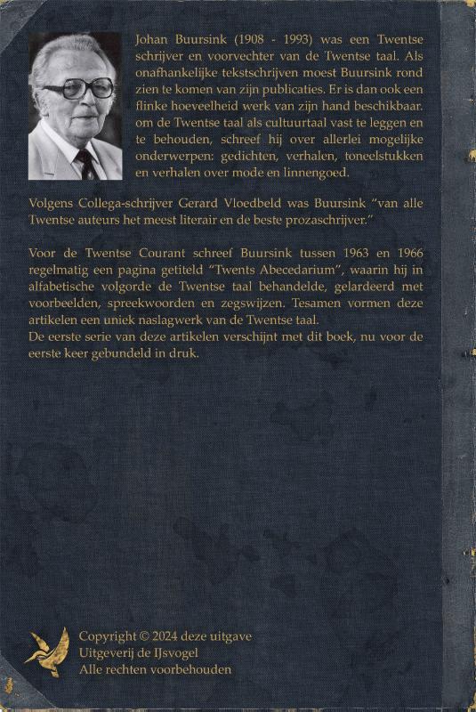 Achterkant van Twents Abecedarium