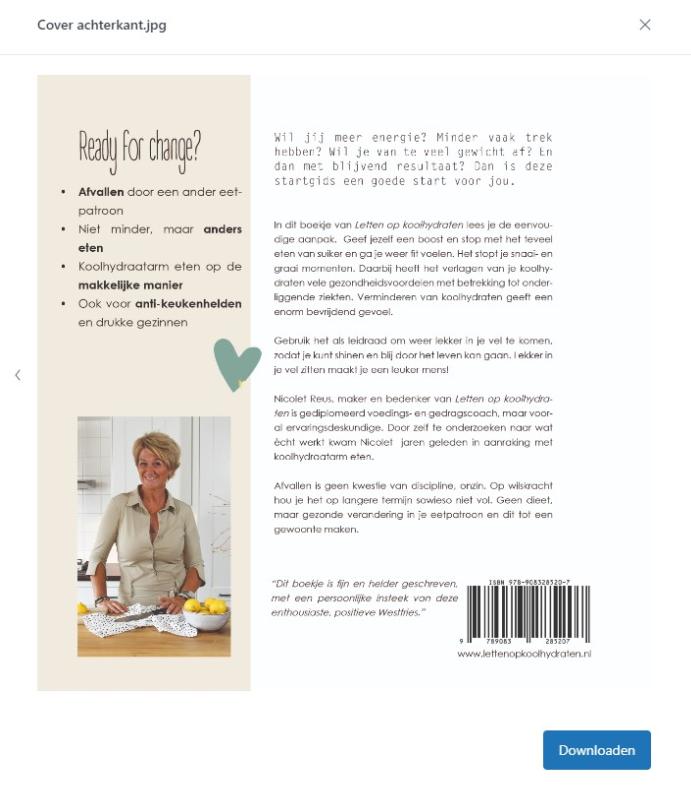 Achterkant van Starten met een koolhydraatarme leefstijl