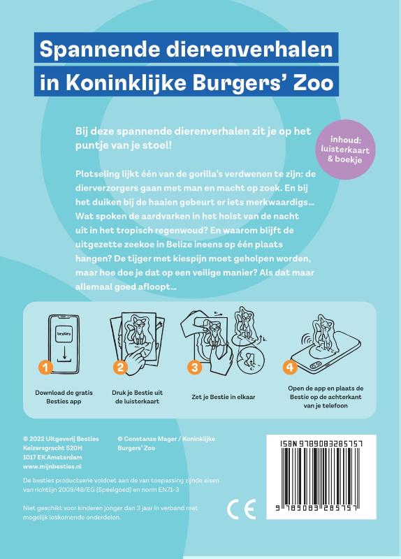 Achterkant van Spannende dierenverhalen in Koninklijke Burgers'Zoo