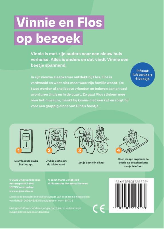Achterkant van Vinnie en Flos op bezoek