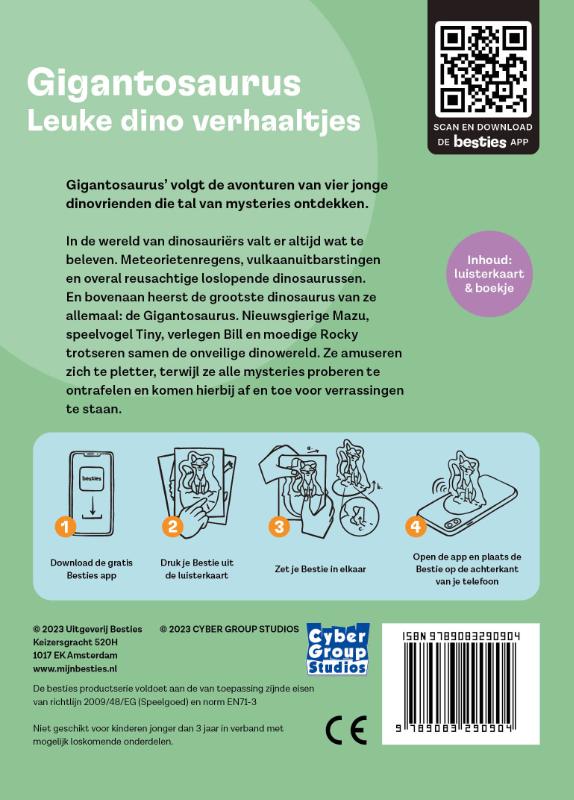Achterkant van Gigantosaurus leuke dino verhaaltjes