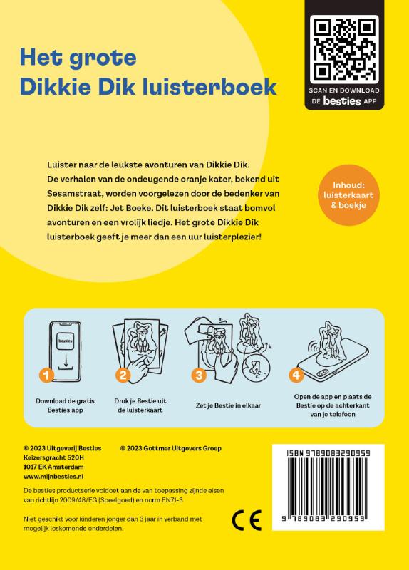 Achterkant van Het grote Dikkie Dik luisterboek
