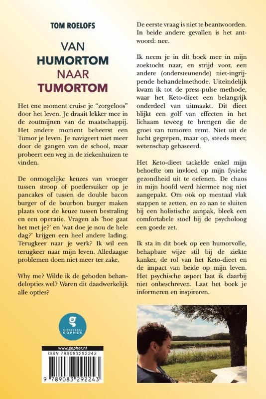 Achterkant van Van humor Tom naar tumor Tom