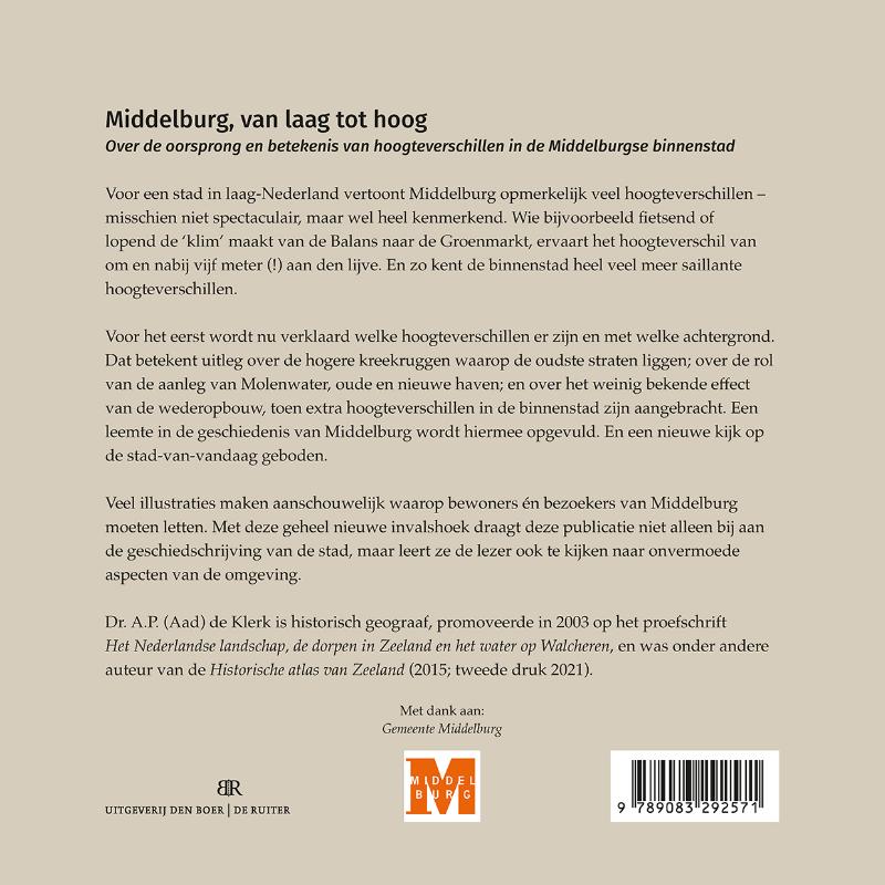 Achterkant van Middelburg, van laag tot hoog