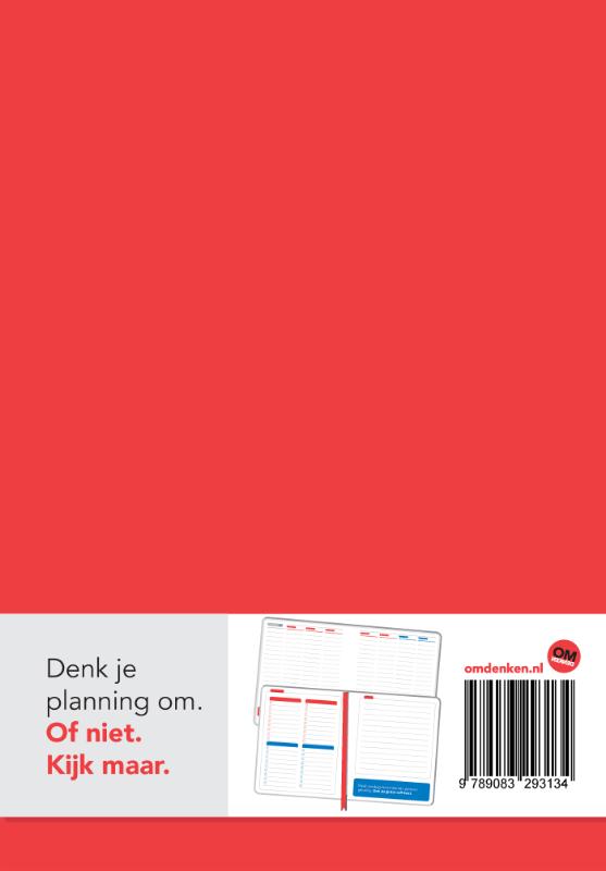 Achterkant van Omdenken Docentenplanner