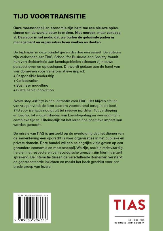 Achterkant van Tijd voor transitie