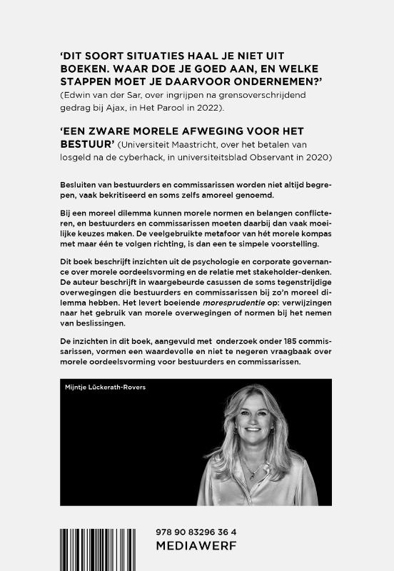Achterkant van Morele dilemma's in de boardroom