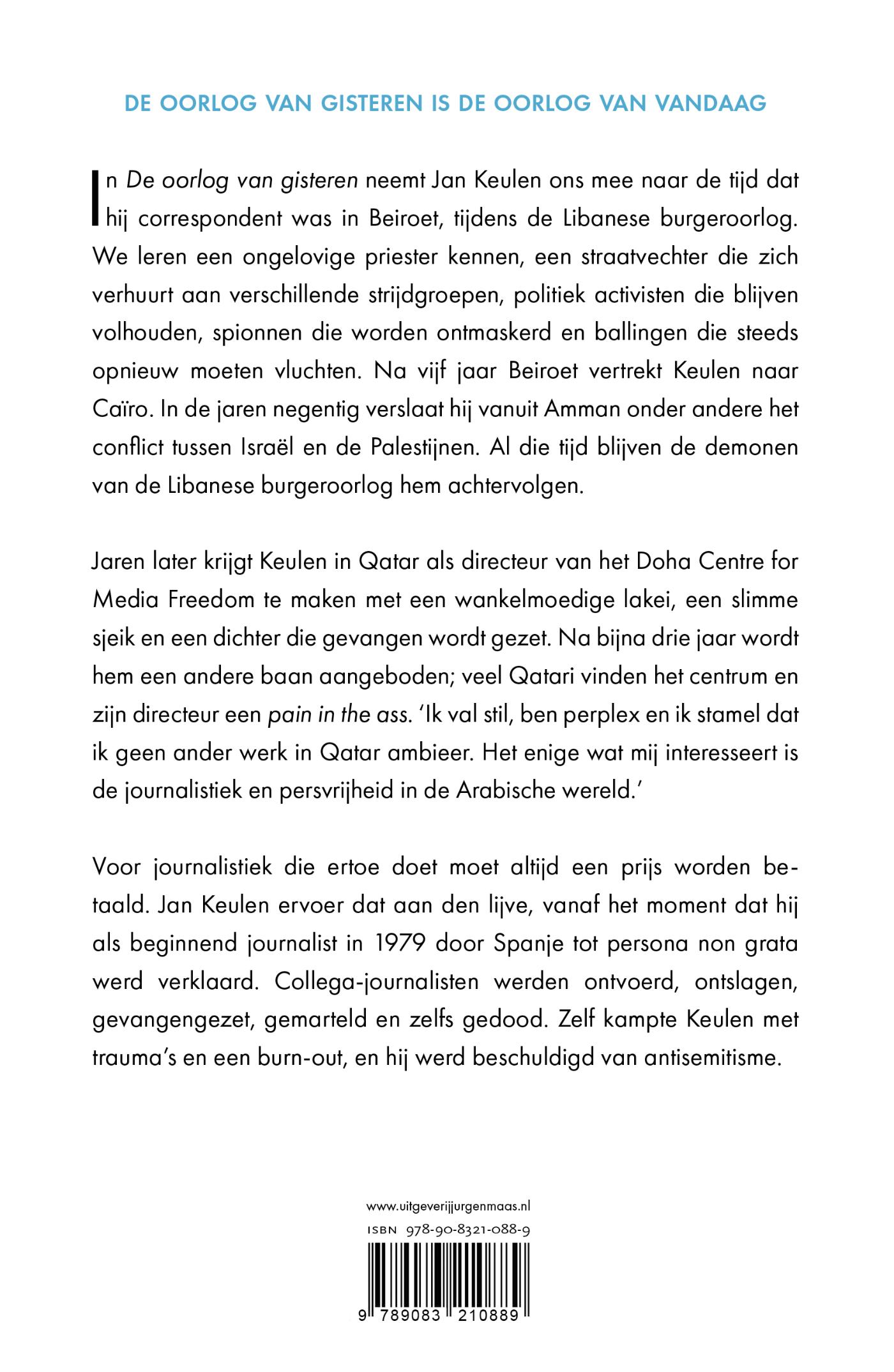 Achterkant van De oorlog van gisteren