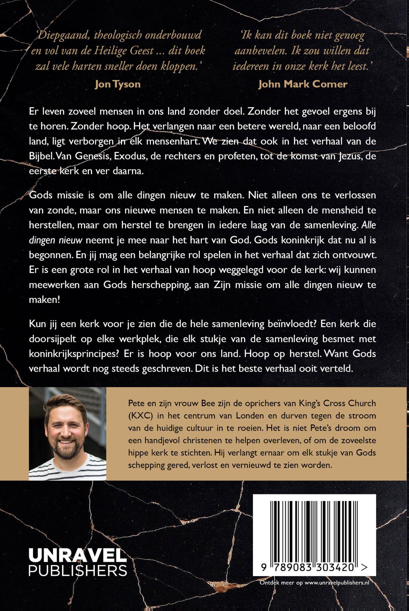 Achterkant van Alle dingen nieuw