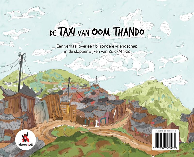 Achterkant van De taxi van Oom Thando