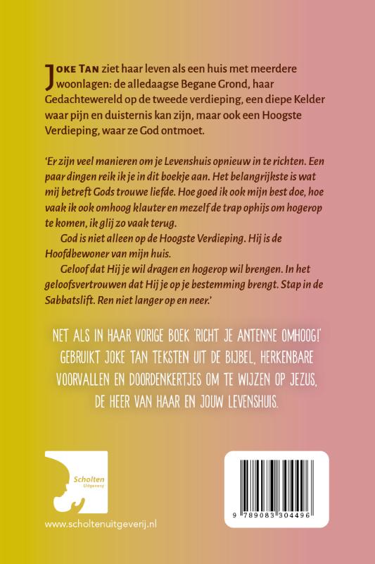 Achterkant van God in het trappenhuis
