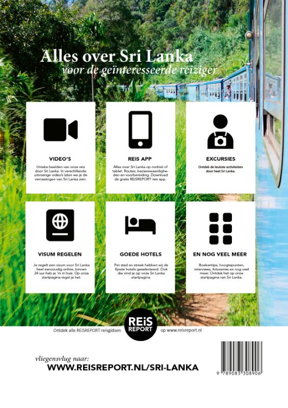 Achterkant van Sri Lanka reisgids magazine 2023 + Inclusief gratis app