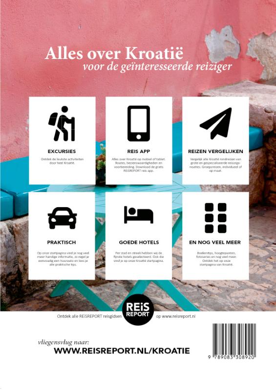 Achterkant van Kroatië reisgids magazine 2023