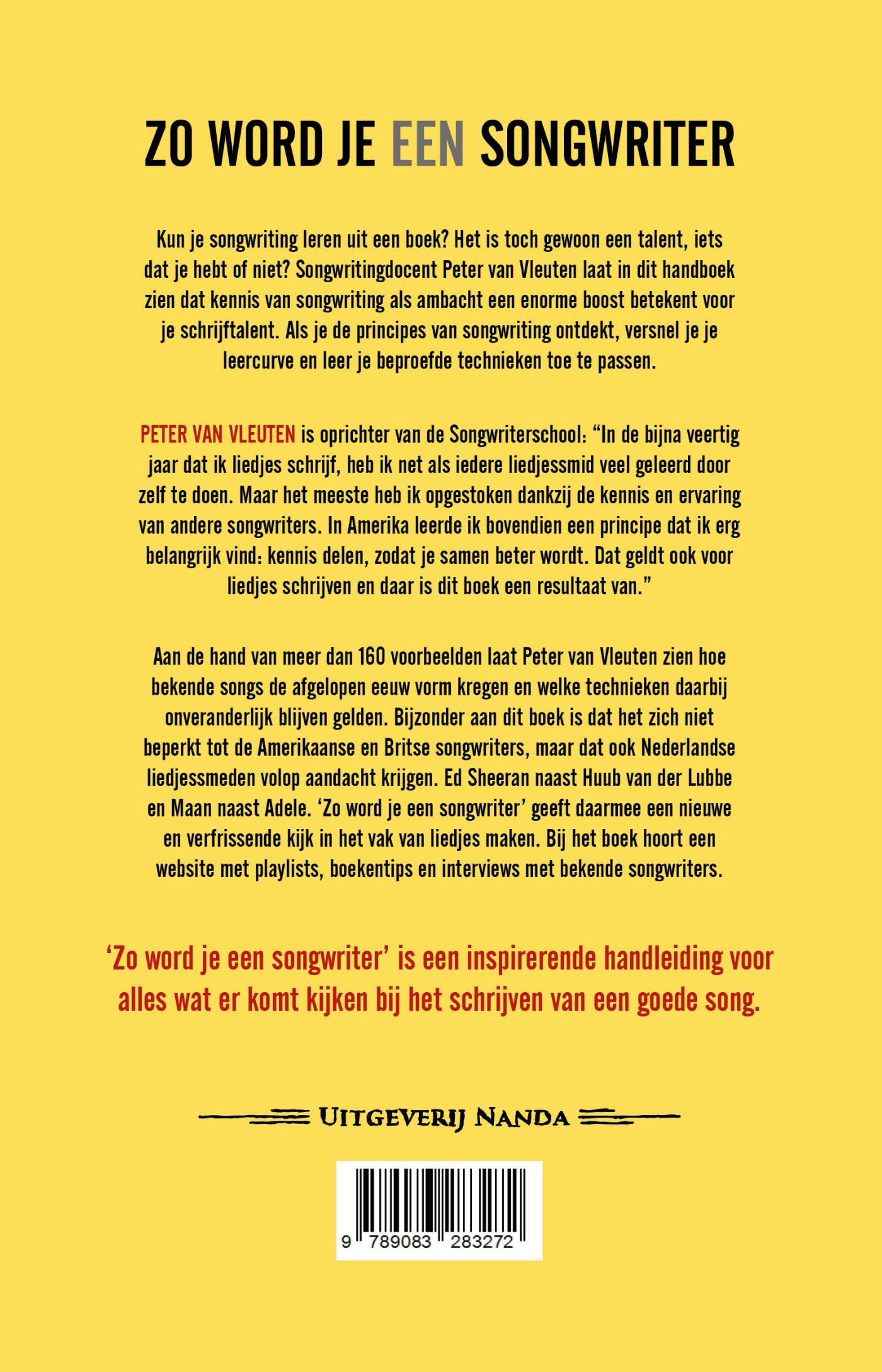 Achterkant van Zo word je een songwriter