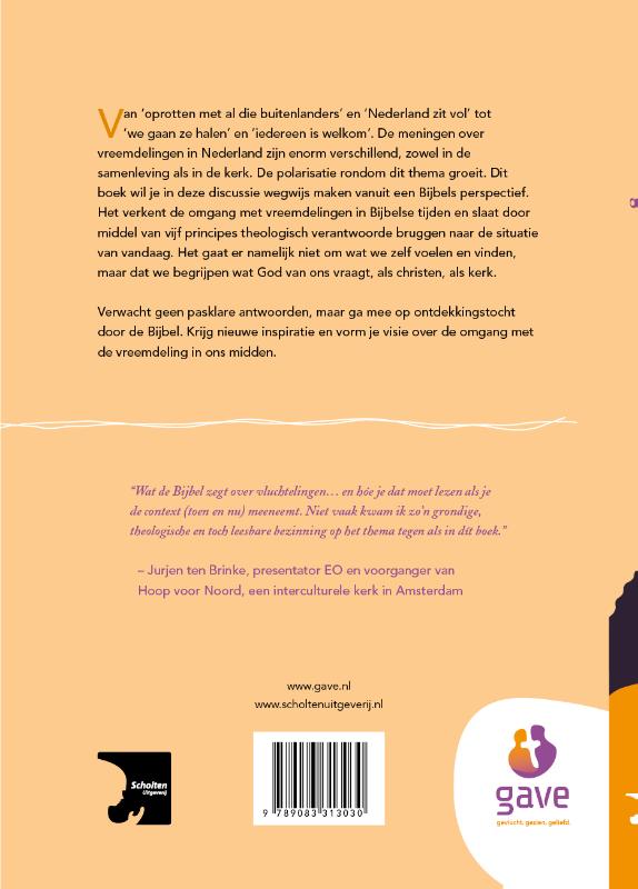 Achterkant van De vreemdeling in ons midden