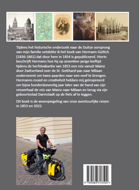 Achterkant van Een reis door Zwitserland naar Milaan 1853/2022