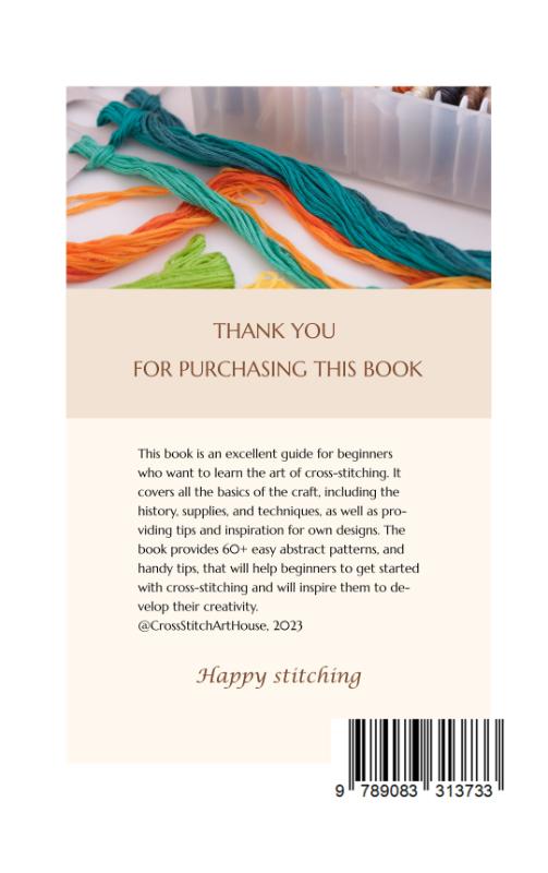 Achterkant van Cross Stitch Book: Unleash Your Creativity