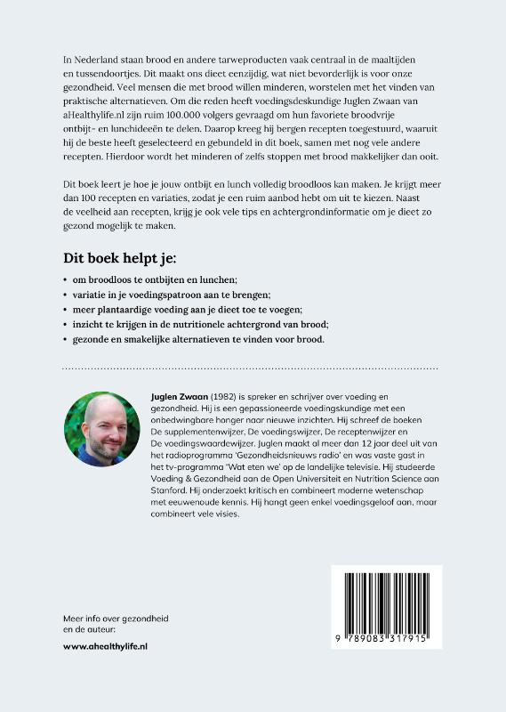 Achterkant van Broodloos ontbijten & lunchen