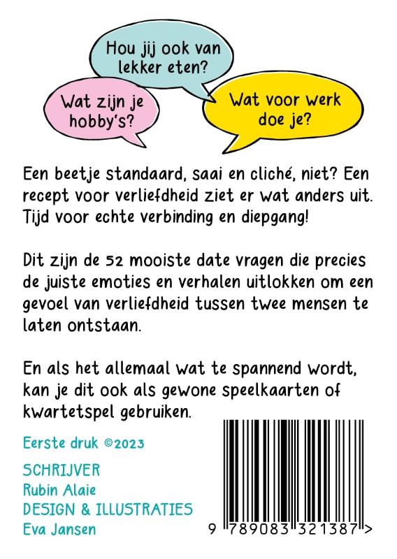Achterkant van Het date vragenspel dat jullie verliefd maakt