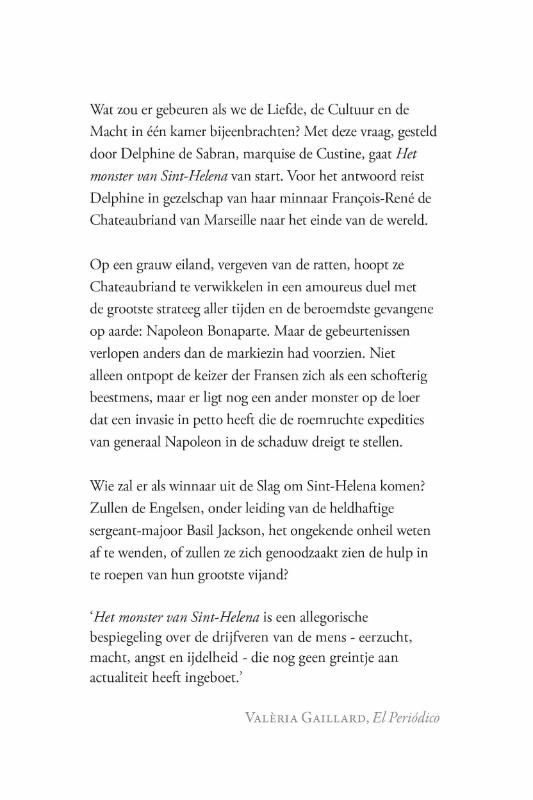 Achterkant van Het monster van Sint-Helena