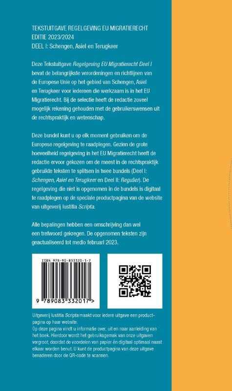 Achterkant van Deel I (Schengen, Asiel en Terugkeer)