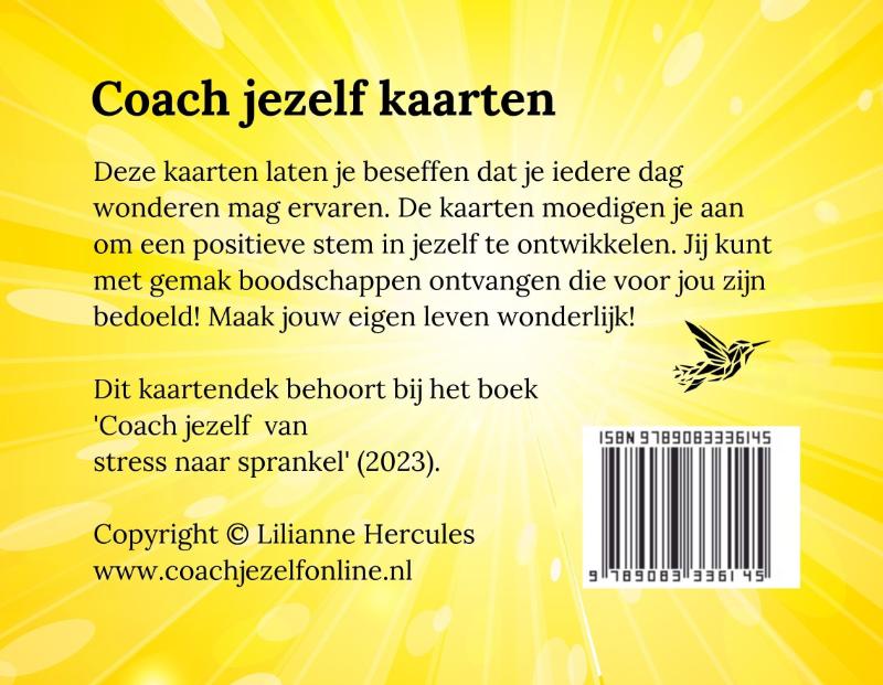 Achterkant van Coach jezelf kaartendek
