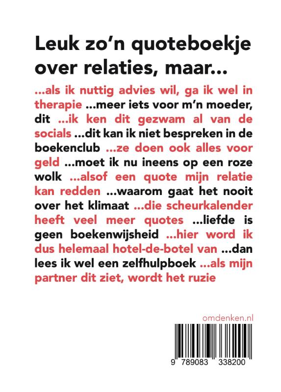 Achterkant van De 74 beste uitspraken over relaties
