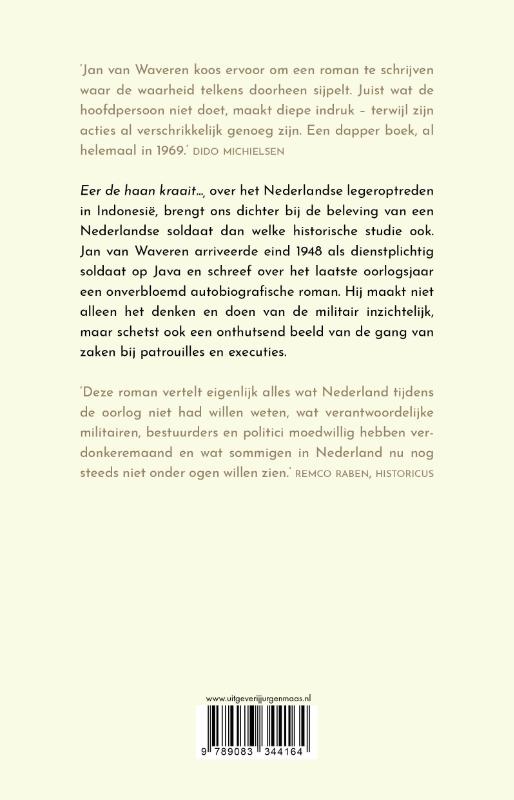 Achterkant van Eer de haan kraait