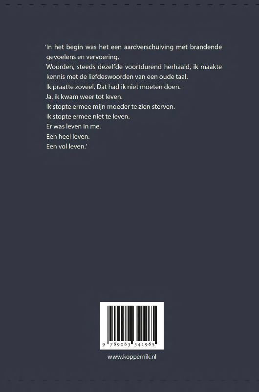 Achterkant van Mijn moeder lacht