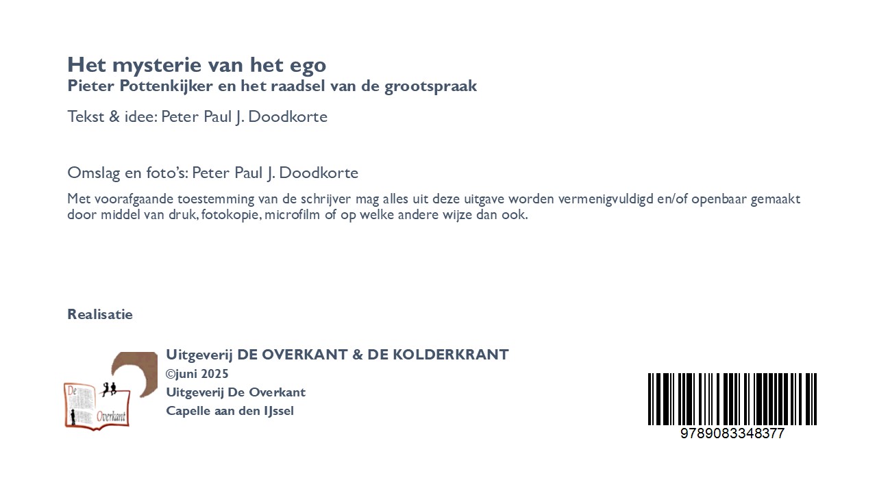 Achterkant van Het Mysterie van het Ego