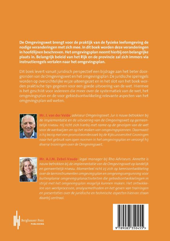 Achterkant van Werken met de omgevingswet