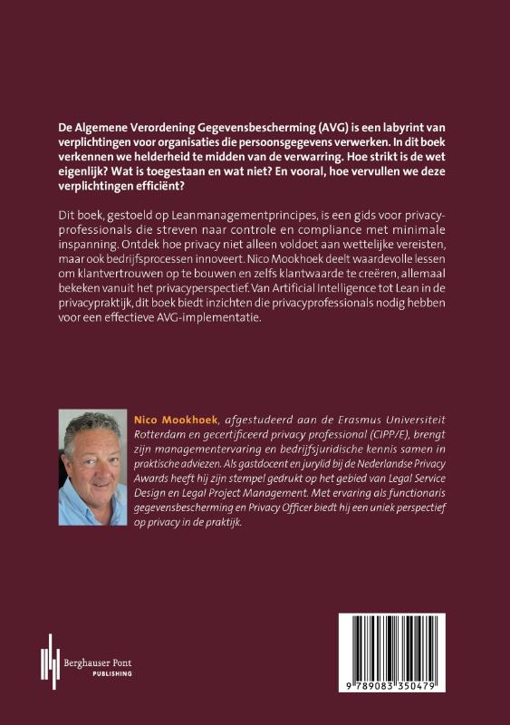 Achterkant van Efficiënt werken met de AVG