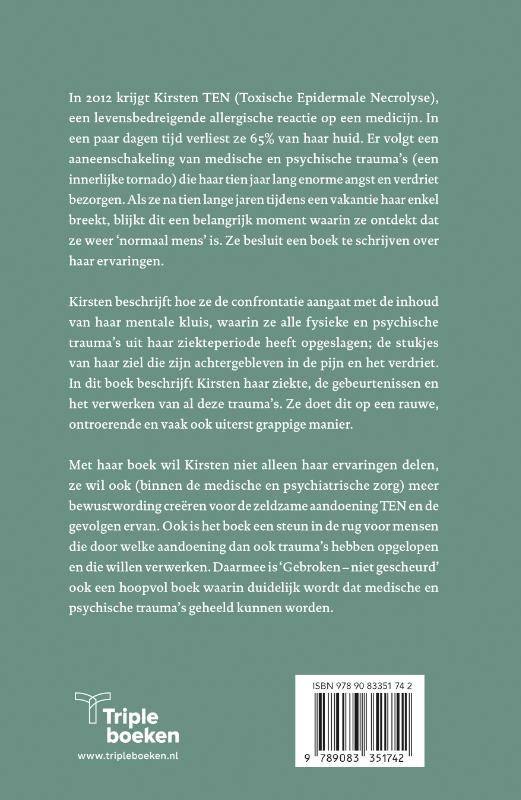 Achterkant van Gebroken - niet gescheurd